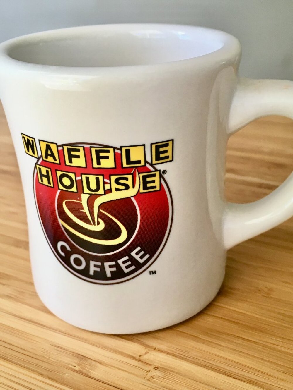 Vintage Waffle House Coffee Mug Cup Ivory White Heavy Restaurant Ware by Tuxton